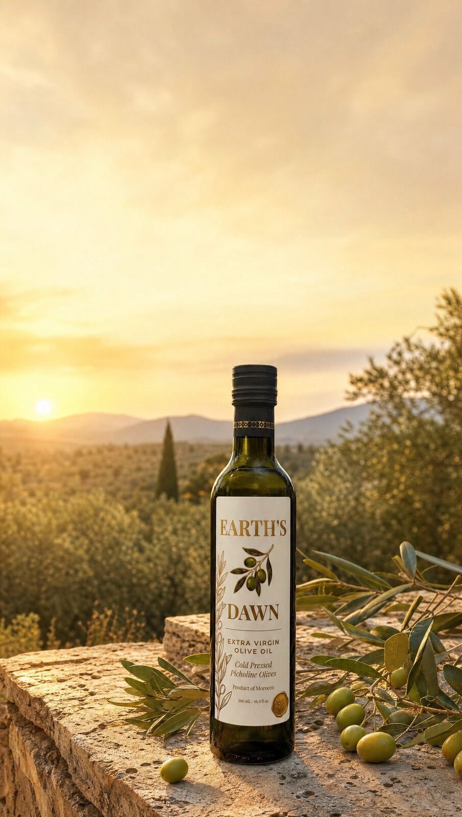 Earth's Dawn Extra Virgin Olive Oil bottle